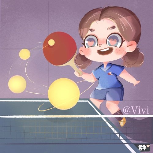 乒乓小将|插画|儿童插画|vivi今天画画了 - 原创作品 - 站酷 (zcool)