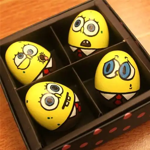 塑料鸡蛋儿童diy创意手工彩绘鸡蛋壳幼儿园早教认知玩具教具 黄灯球含