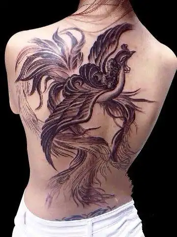 女生满背纹身图案大全性感的满背纹身4