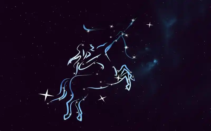 射手座梦幻星座插画高清桌面壁纸