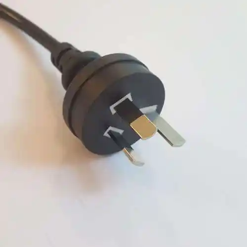 全铜澳式单头电源3芯澳规插头线澳大利亚电源线澳标上锡大功率线-阿里