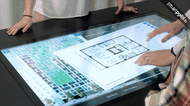 多点触控屏实时三维交互式桌面装置