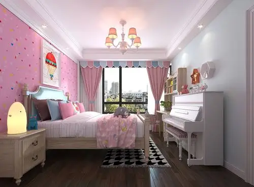 欧式女孩房 儿童房模型 1992效果图