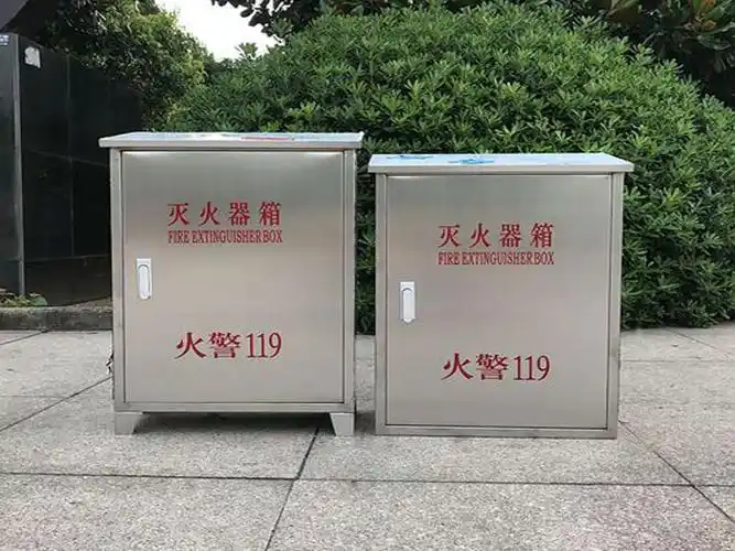 不锈钢灭火器箱案例展示沧州铁狮消防科技有限公司