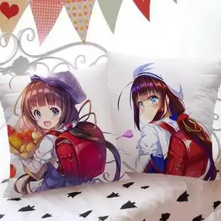 萌友龙王的工作雏鹤爱小爱动漫周边椅垫方枕抱枕靠垫 送枕芯