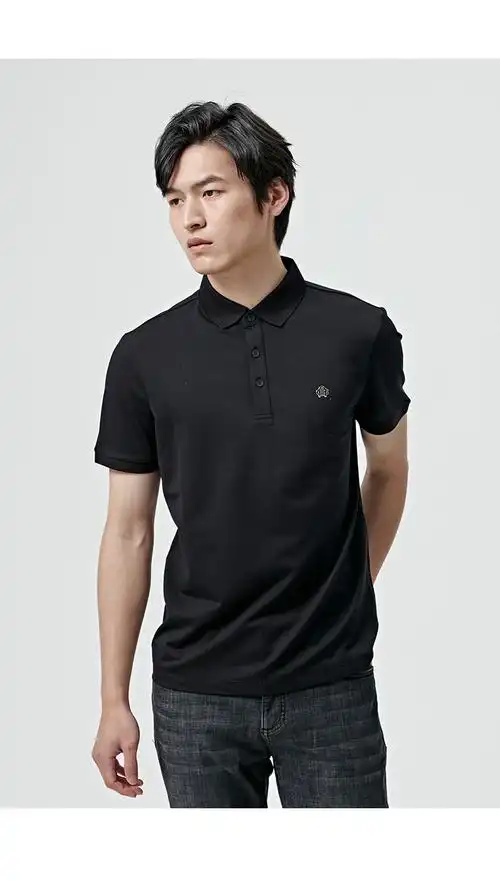 透气冰爽carsyda珈仕达轻奢设计师男装易打理新款干爽透气polo衫浅蓝