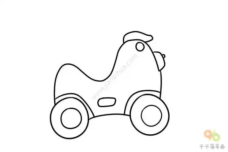 儿童玩具扭扭车图片大全集_儿童玩具简笔画