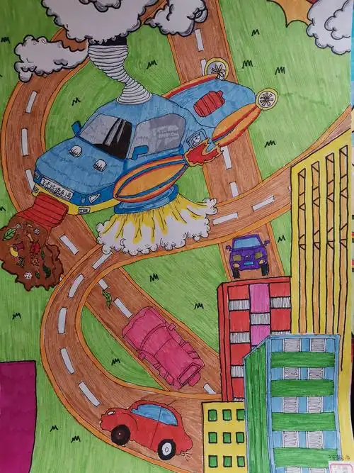 放飞想象 描绘未来 平安路小学科幻画比赛作品展览