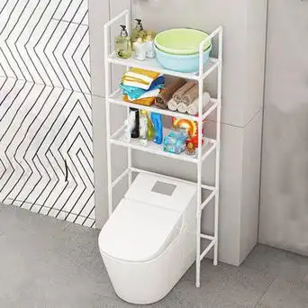 马桶上方置物架落地厕所免打孔架子洗手间收纳神器浴室卫生间