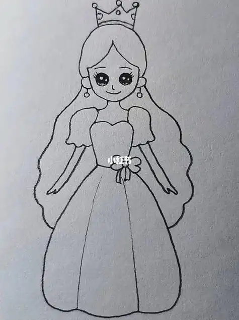 小公主苏菲亚关于公主的简笔画图片29最后给苏菲亚的头发涂上棕色皮肤