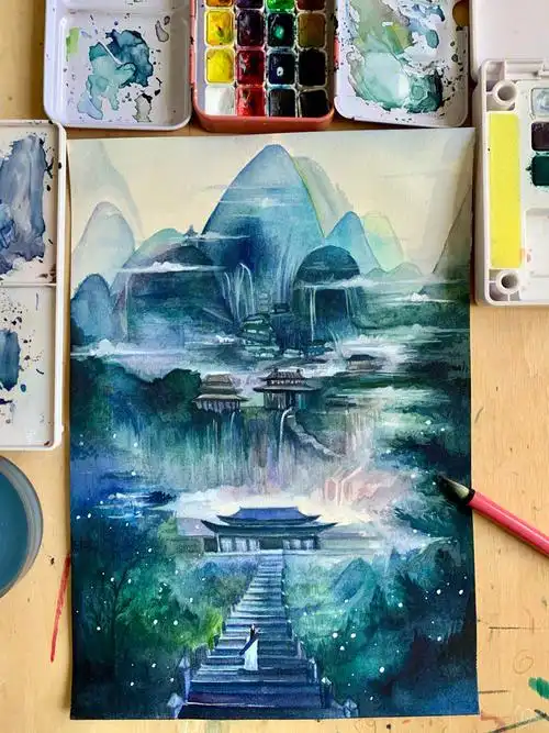 陈情令云深不知处水彩