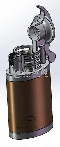 打火机右侧面根据自己买的打火机测绘出来的,很详线,所有零件全都有