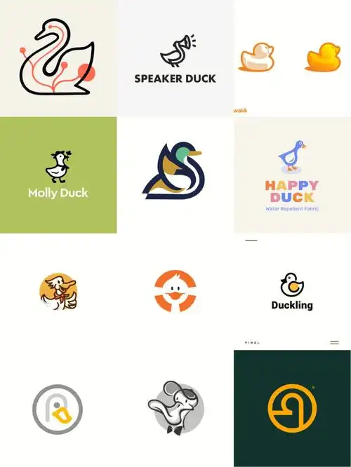 logo可爱鸭子logo合集