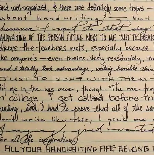 据说中国人的英文手写秒杀一大半外国人是真的吗?