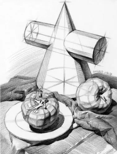 素描静物结构练习图集(15张),可做临摹的优秀素描结构图片