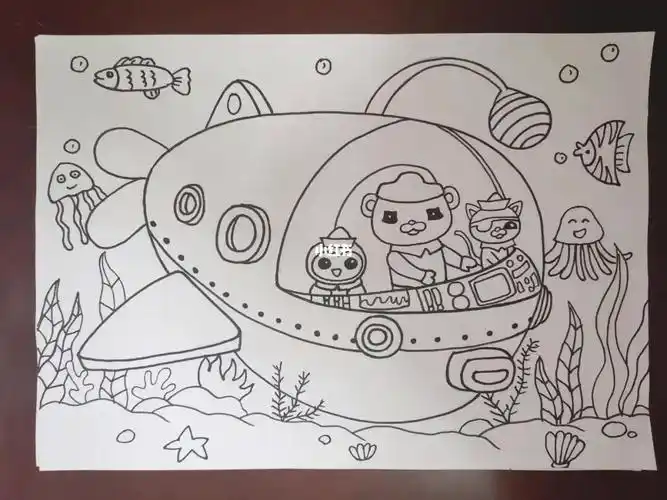 海底小纵队儿童画线稿