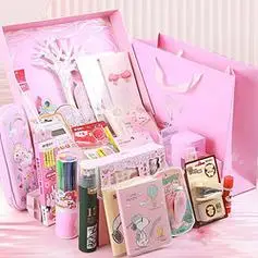 mg晨光樱花季文具礼盒套装开学大礼包小学初高中生学习用品少女心粉色