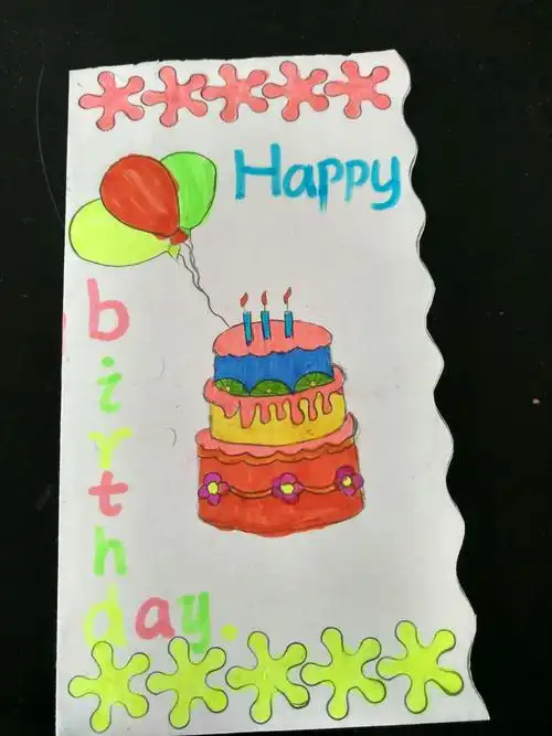 河西小学五(三)班英语生日贺卡设计展评