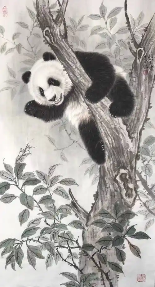艺术新视觉分享—张玉涛绘画国宝熊猫