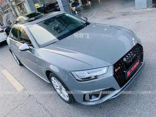 奥迪a4l b9 改色水泥灰 改色贴膜