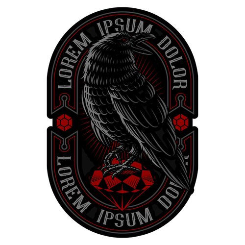 暗黑乌鸦lorem ipsum dolor机车汽车摩托贴纸贴花#812