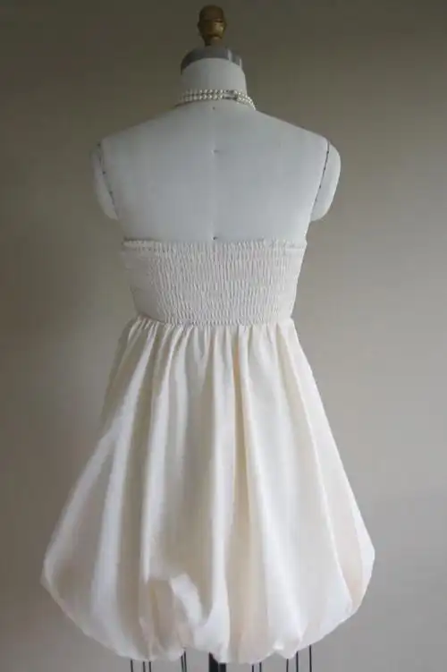 批发供应 韩版新款抹胸泡泡裙灯笼裹胸小礼服伴娘裙连衣裙子