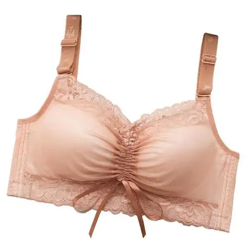 无钢圈抹胸式文胸聚拢防走光裹胸内衣拉绳调整型黑色34a75a