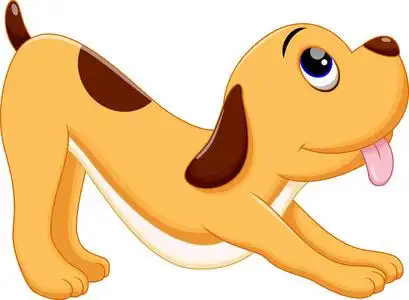 可爱的狗卡通照片