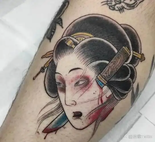 生首纹身手稿推荐,日式生首又有什么寓意呢?