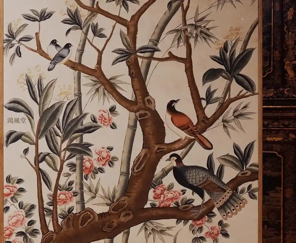 墙画中国风屏风