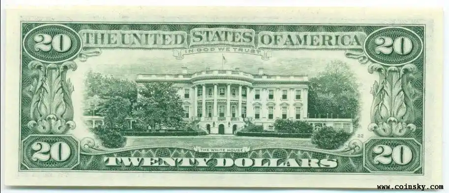 [已售] 1995年版美国20美元小头版