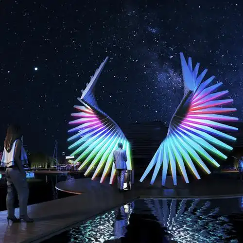 户外互动装置新款大型互动道具体感互动翅膀定制