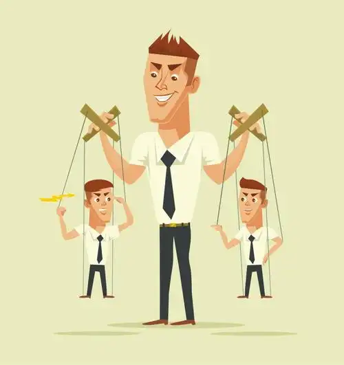 矢量卡通木偶概念