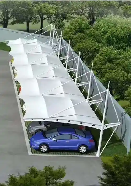 户外车棚膜结构停车棚膜结构汽车棚遮阳棚雨棚张拉膜充电桩遮阳棚
