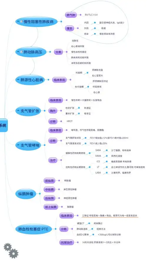 呼吸系统思维导图