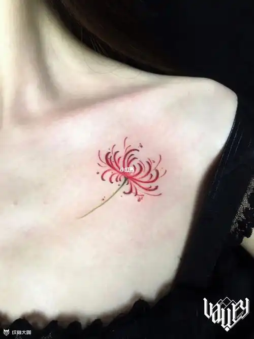 小清新彼岸花纹身