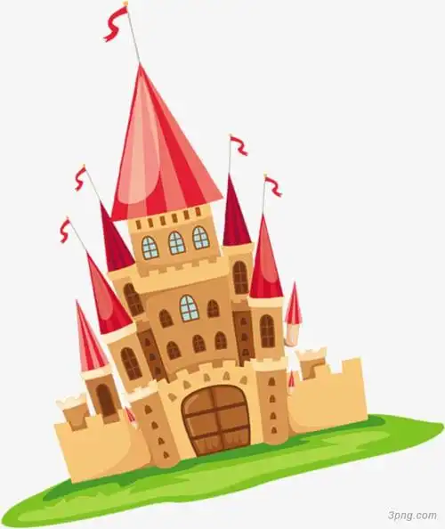 卡通城堡png素材透明免抠图片-卡通手绘