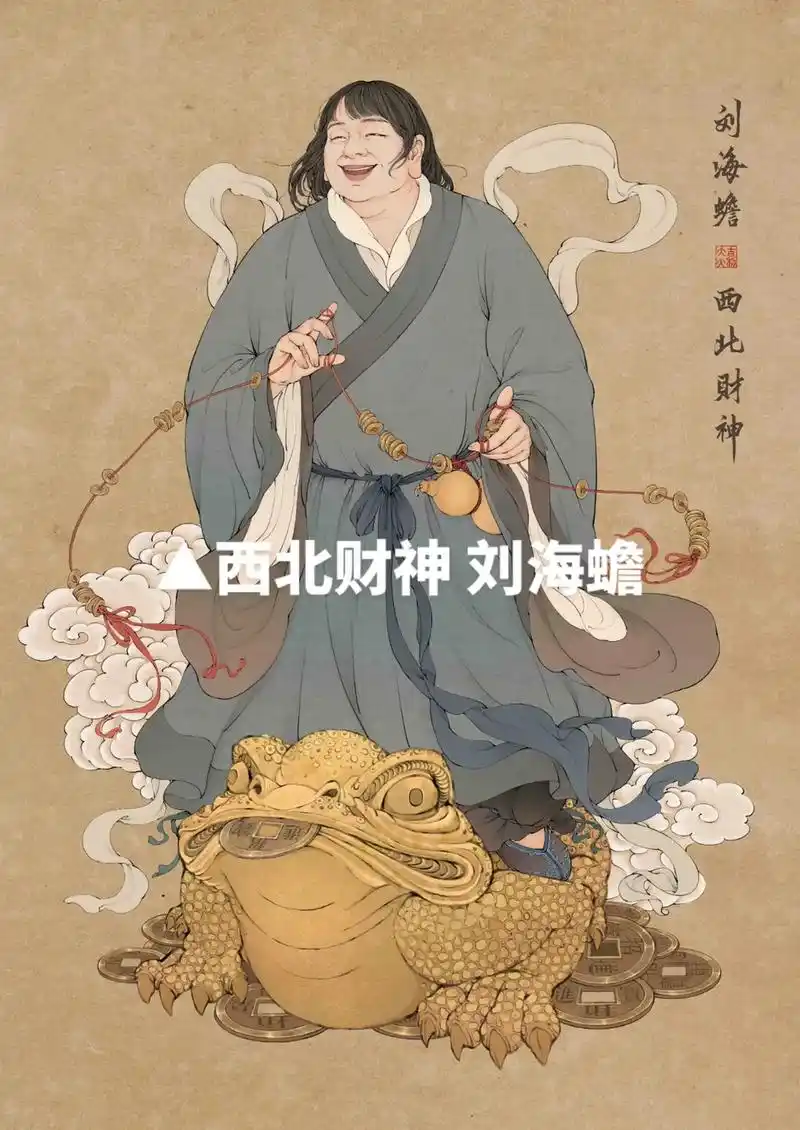 中国民间流传着多种不同版本的说法,中路财神王亥,月财神赵公明 - 抖