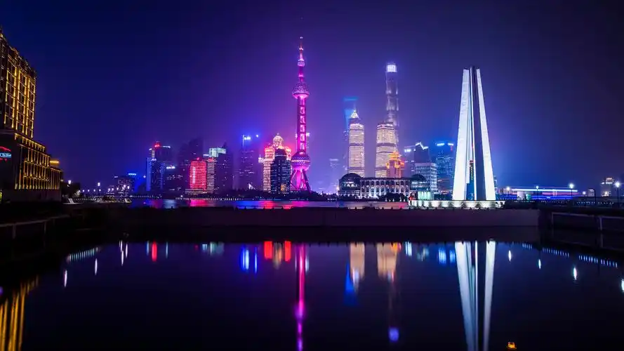 上海城市夜景摄影高清宽屏桌面壁纸