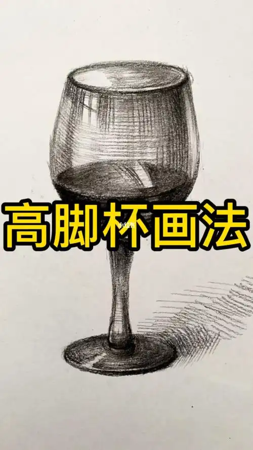 素描高脚杯画法