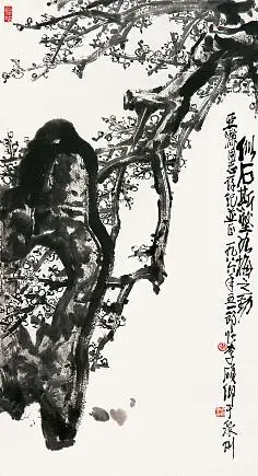 com采集紫萌月采集到点墨中国·梅花赞石鲁花鸟画作品欣赏warting.