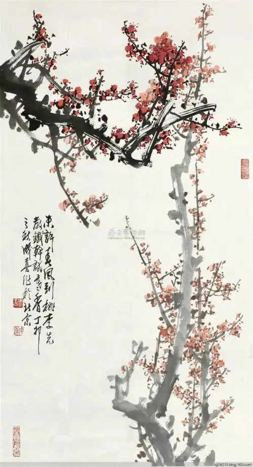 王成喜梅花国画作品 画家王成喜梅花作品