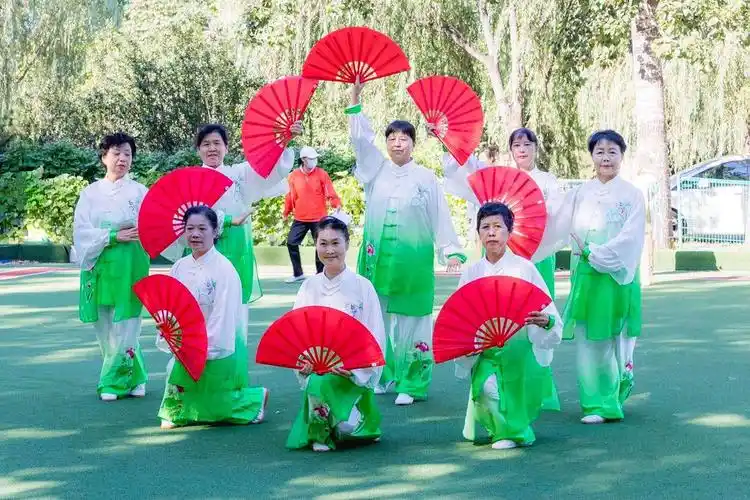 太极扇集体最后造型图 24式太极扇集体表演-图片大观-奇异网