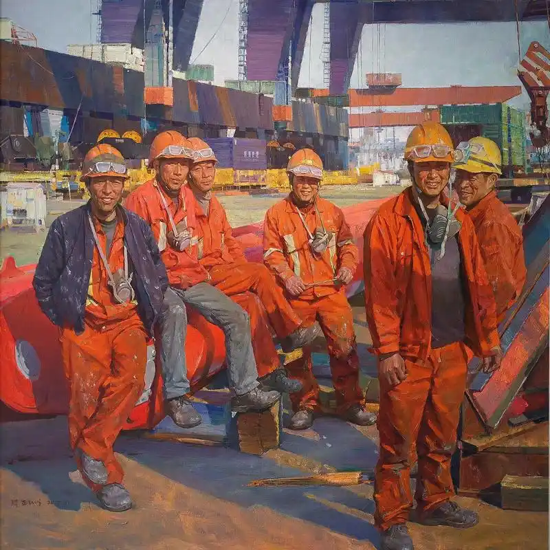 美展题材下的劳动人民,五一节日快乐#油画 #艺术 #艺术分享 - 抖音