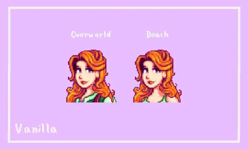 星露谷物语美丽长发莉亚肖像美化mod