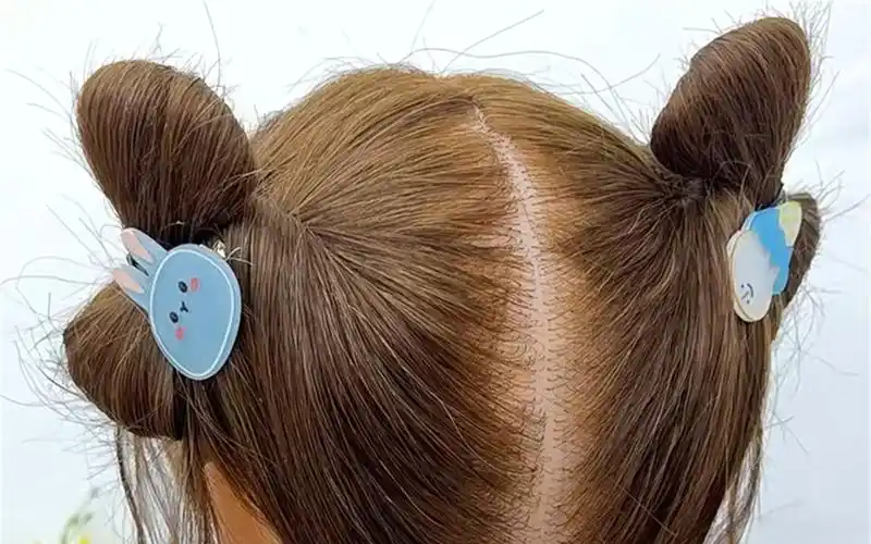 儿童简易版双丸子头