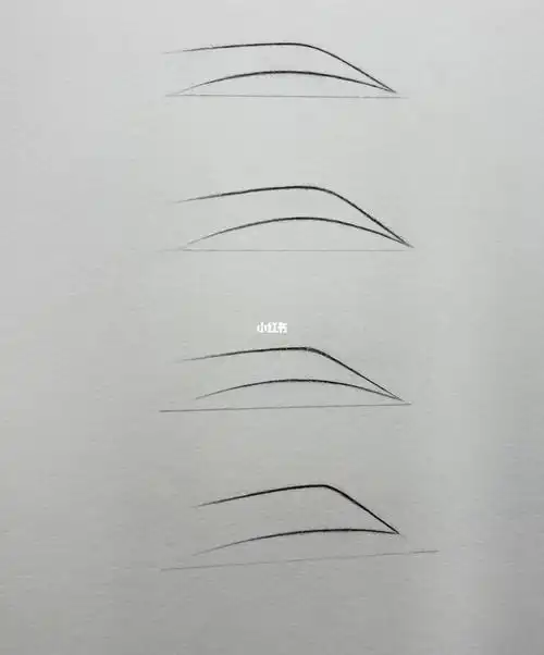 纸上标准眉型画法_眉毛_眉形_眉型_兴趣爱好_绘画