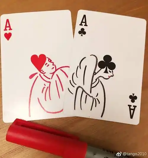 扑克牌创意画