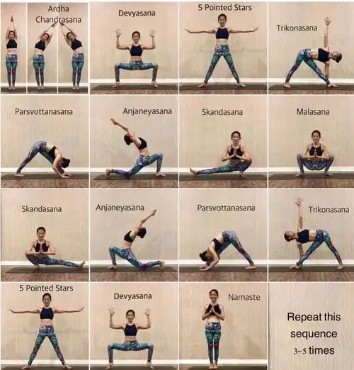 写美篇2,拜月 拜月式是以平衡能量,具有稳定身心的作用,与拜日式相比