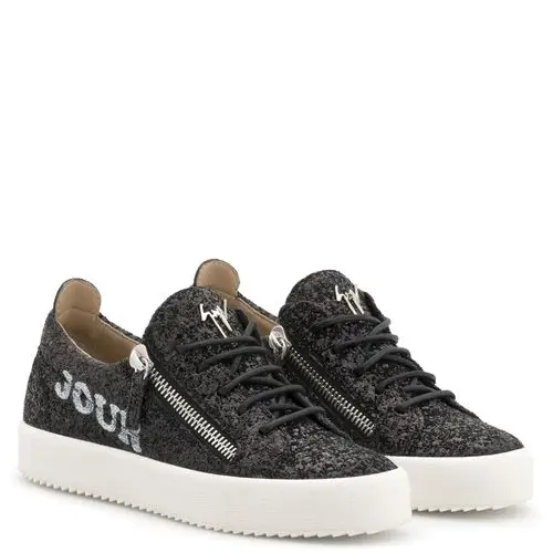 giuseppezanottigz字母闪片低帮运动鞋女鞋时尚休闲鞋